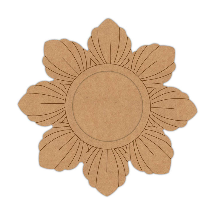 Flower Pre-Marked MDF Diya Tealight Holder