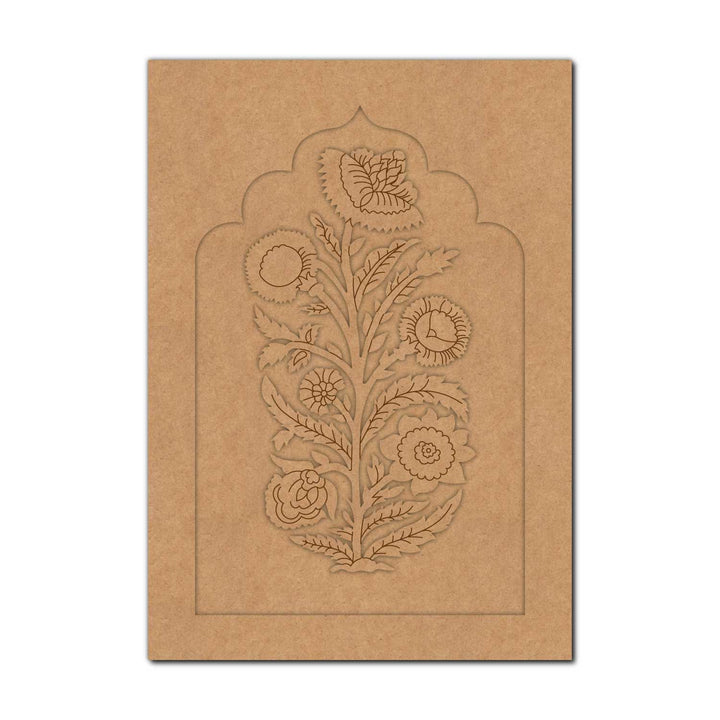 Flower Motif Jharokha Pre Marked MDF Design 2