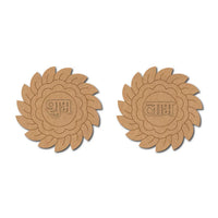 Flower Shubh Labh Pre-Marked MDF Base
