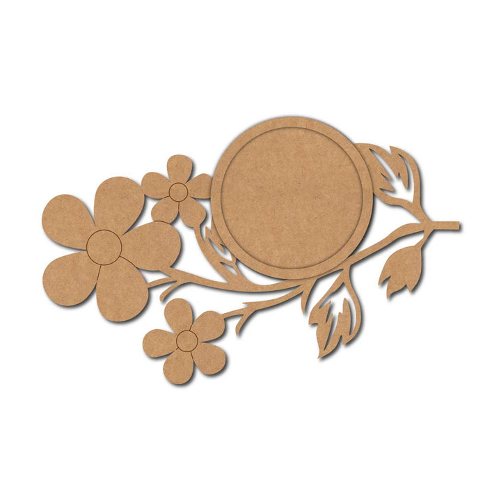 Flowers Pre-Marked MDF Diya Tealight Holder