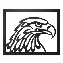 Framed Eagle Head Wooden Wall Art