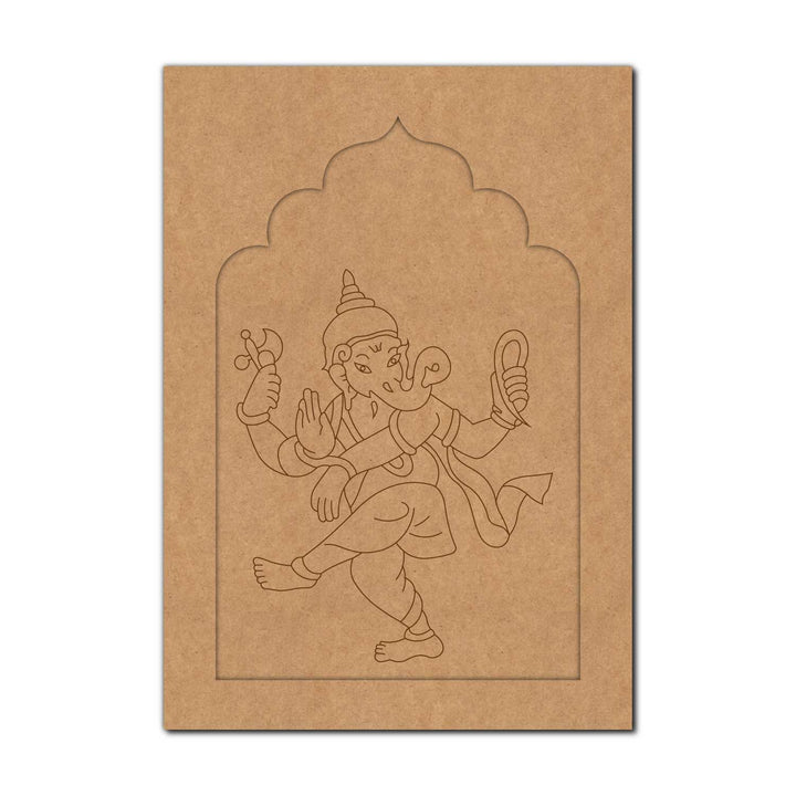 Ganesha Jharokha Pre Marked MDF Design 2