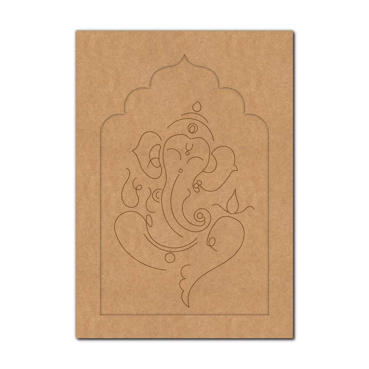 Ganesha Jharokha Pre Marked MDF Design 4