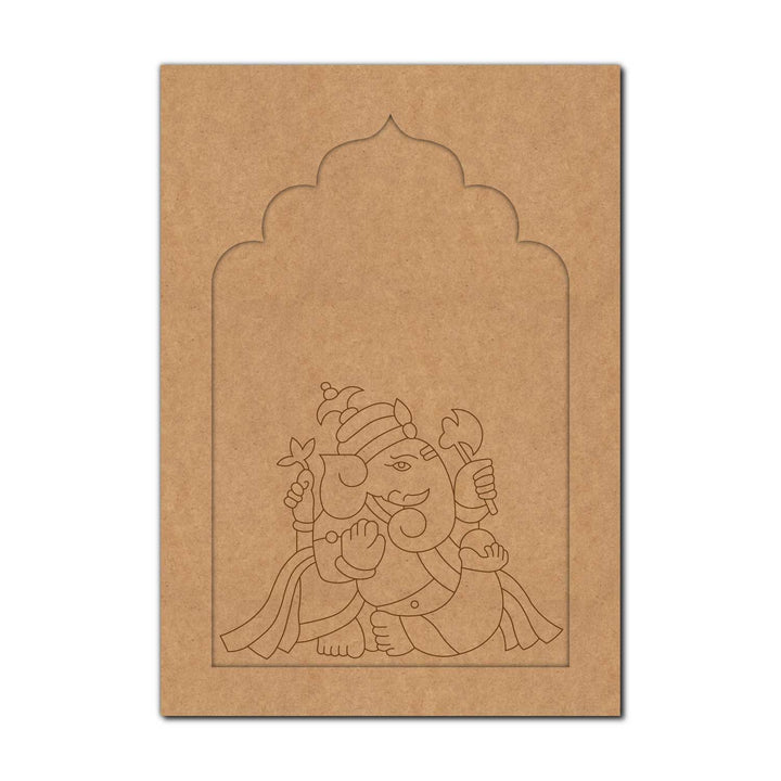 Ganesha Jharokha Pre Marked MDF Design 5