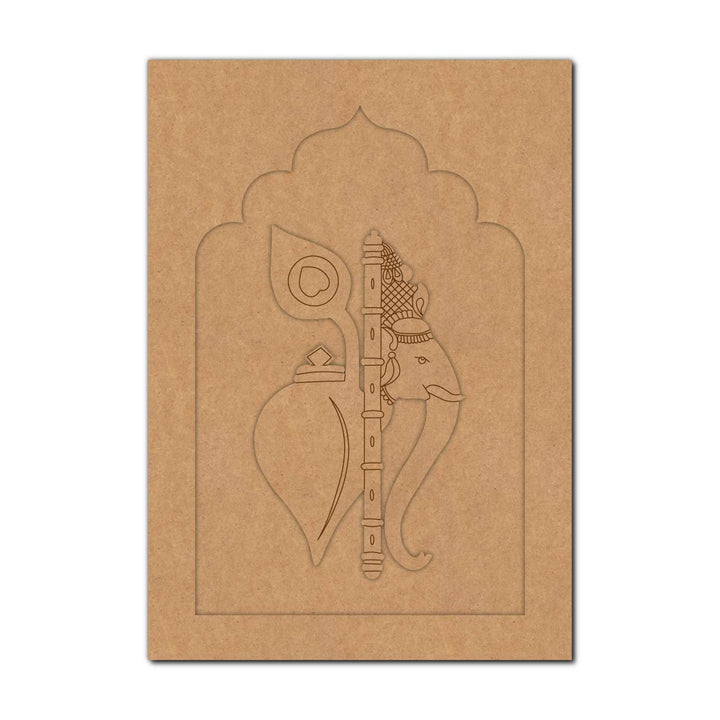 Ganesha Jharokha Pre Marked MDF Design 6