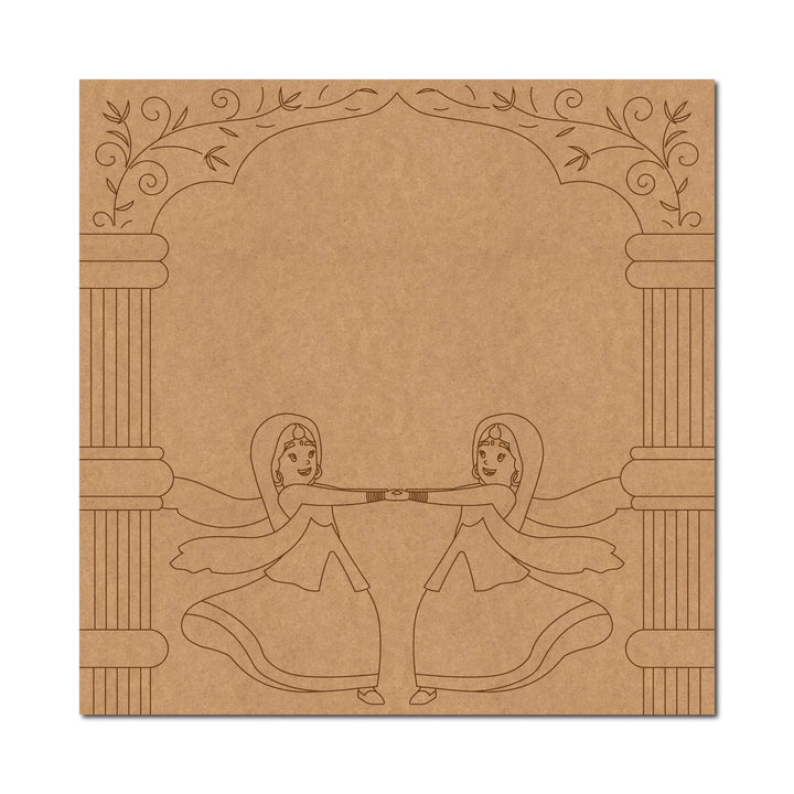 Gidda Dance Teej Pre Marked MDF Design 1