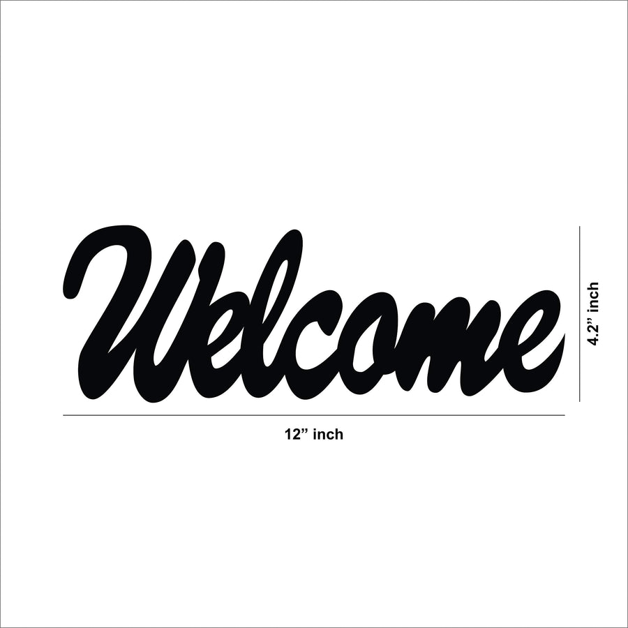 'Welcome' Quoted MDF Wall Art