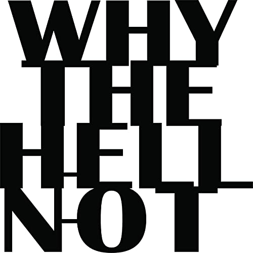 'Why the Hell Not' Quote MDF Wall Art