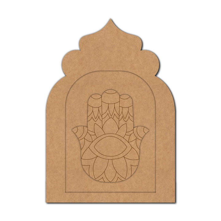 Hamsa Hand Jharokha Pre Marked MDF Design 2
