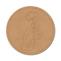 Hand Lotus Pre-Marked Round MDF