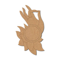 Hand Mudra Pre-Marked MDF Diya Tealight Holder