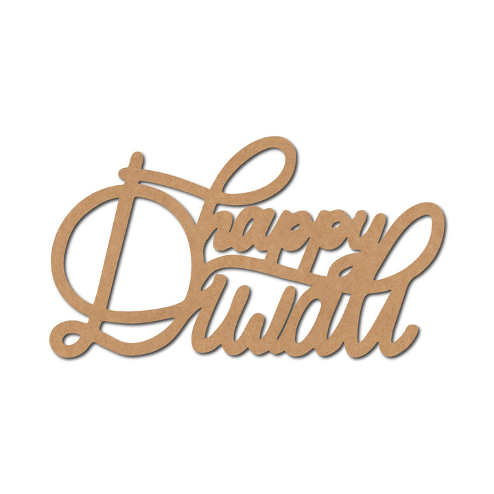 Happy Diwali Text Cutout MDF