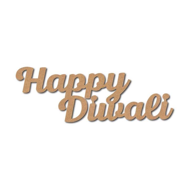 Happy Diwali Text Cutout MDF