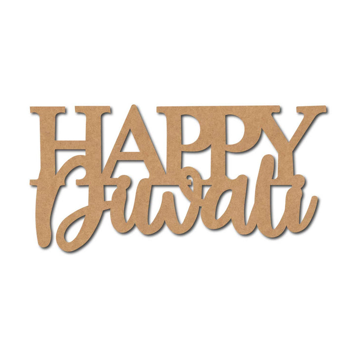 Happy Diwali Text Cutout MDF