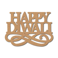 Happy Diwali Text Cutout MDF