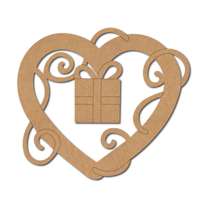 Heart Gift Pre Marked MDF Design 1