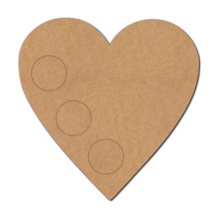 Heart Multiple Diya Tealight Holder MDF
