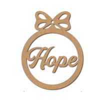 Hope Christmas Ornament Cutout MDF Design 1