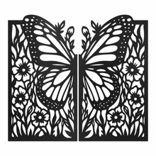Modern Black Geometric Butterfly