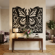 Modern Black Geometric Butterfly