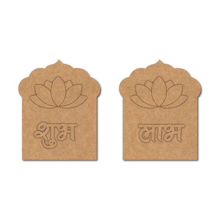Jharokha Lotus Shubh Labh Base MDF Design 2