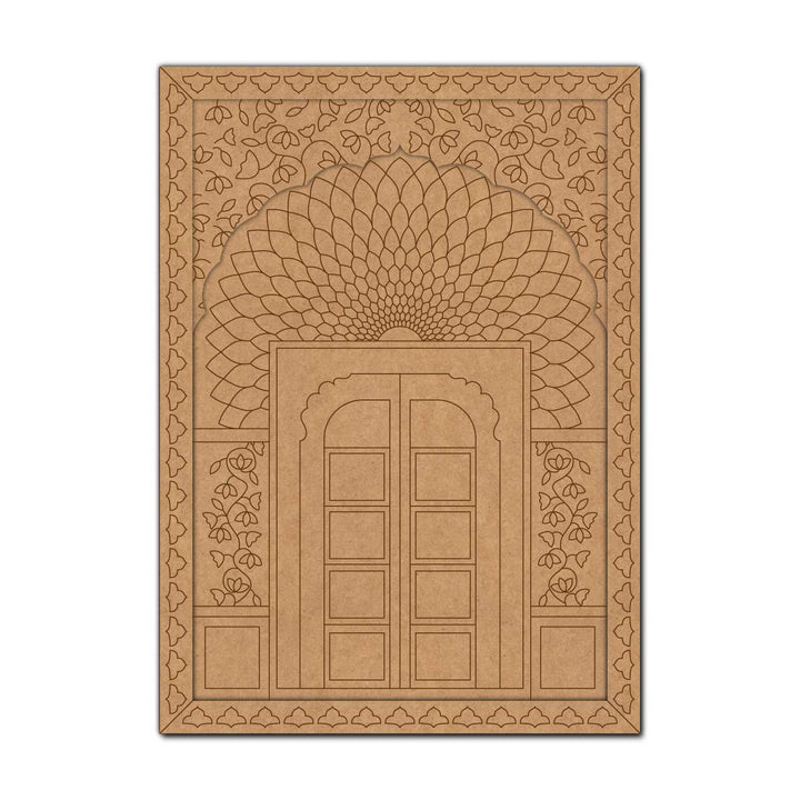 Jharokha Maharani Door Pre Marked MDF Design 1
