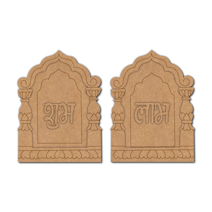 Jharokha Shubh Labh Pre-Marked MDF Base