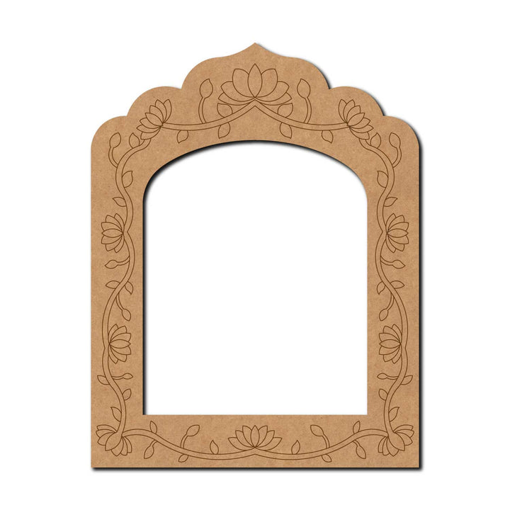 Jharokha Window Lotus Pre Marked MDF Design 1
