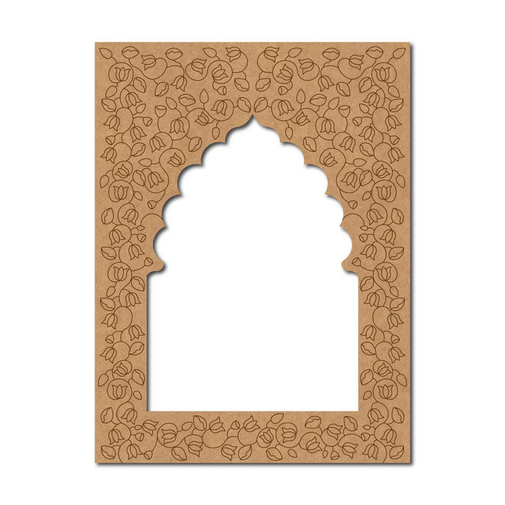Jharokha Window Lotus Pre Marked MDF Design 2