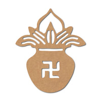 Kalash Matka Swastik Cutout MDF