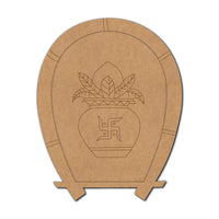 Kalash Matka Swastik Pre Marked Base MDF Design 1