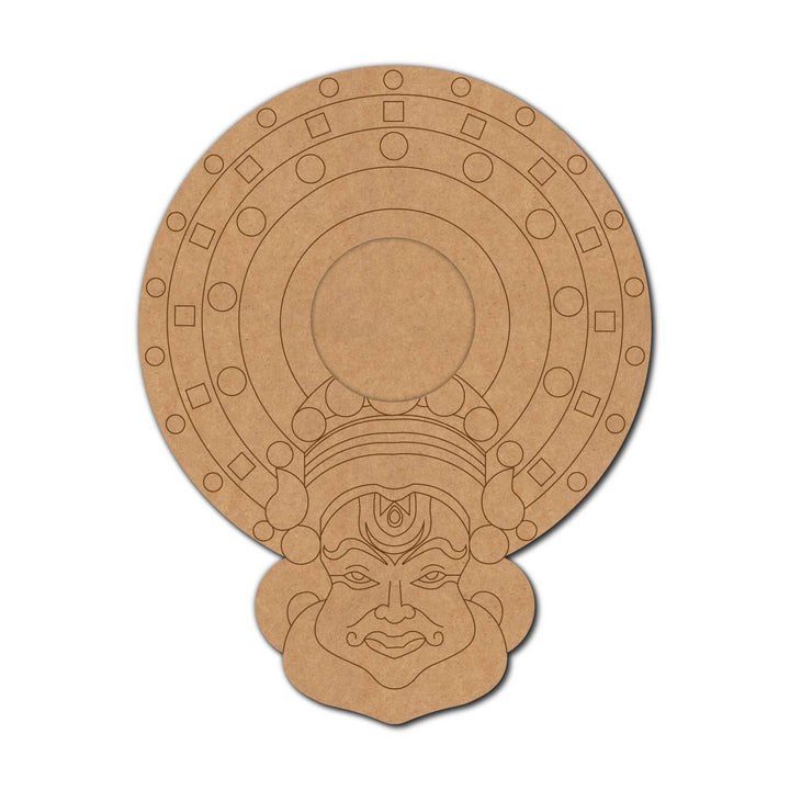 Kathakali Pre-Marked MDF Diya Tealight Holder
