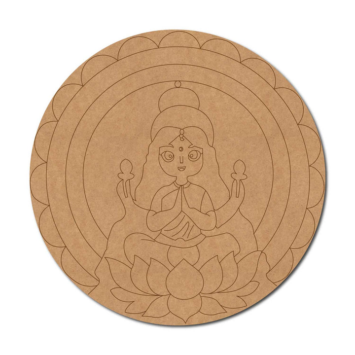 Lakshmi Ji Mandala Pre-Marked Round MDF