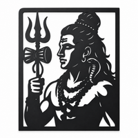 Laser-Cut Shiva Trident Wall Art