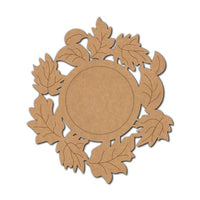 Leaves Pre-Marked MDF Diya Tealight Holder