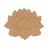 Lotus Pre-Marked MDF Diya Tealight Holder