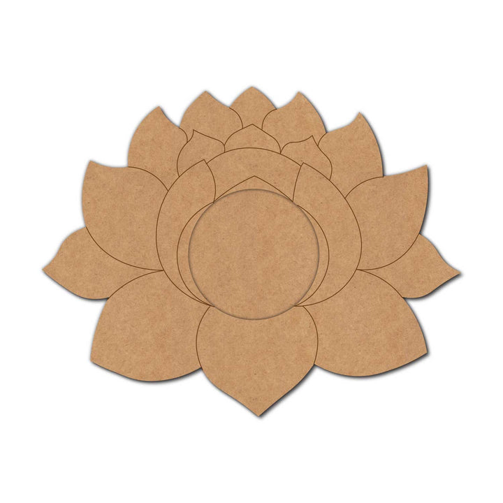Lotus Pre-Marked MDF Diya Tealight Holder