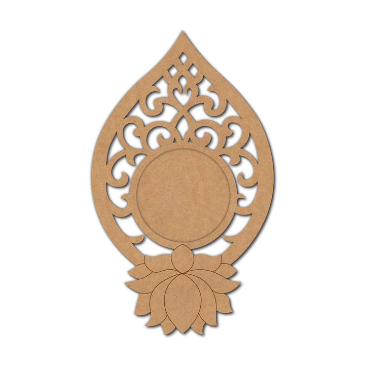 Lotus Pre-Marked MDF Diya Tealight Holder