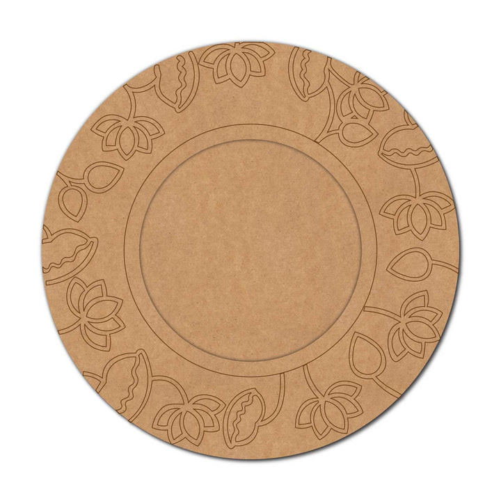 Lotus Pre-Marked MDF Diya Tealight Holder