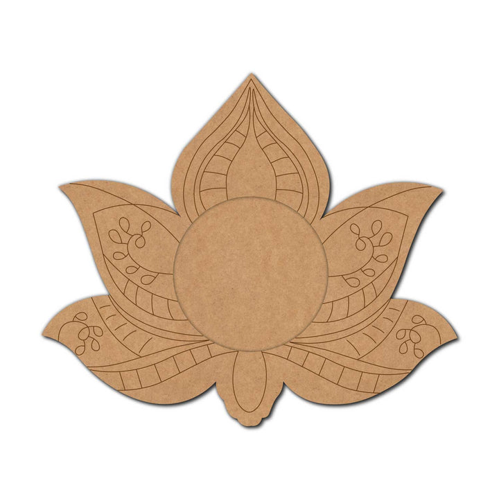 Lotus Pre-Marked MDF Diya Tealight Holder