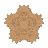 Lotus Pre-Marked MDF Diya Tealight Holder