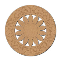 Lotus Floral Pre-Marked MDF Diya Tealight Holder