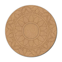 Lotus Floral Pre-Marked MDF Diya Tealight Holder
