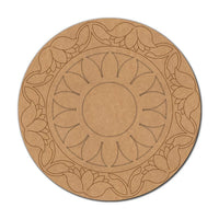 Lotus Floral Pre-Marked MDF Diya Tealight Holder