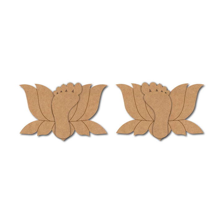 Lotus Lakshmi Charan Feet Set Pre-Marked MDF