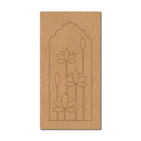 Lotus Long Jharokha Pre Marked MDF Design 1