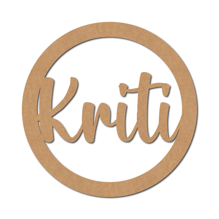 Teak Tale Macrame Ring Circle With Name MDF Design 2