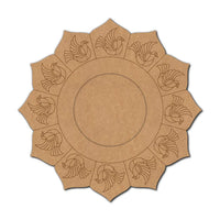Madhubani Birds Pre-Marked MDF Diya Tealight Holder