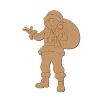 Man In Santa Claus Dress Pre Marked MDF Design 1