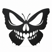 Matte Black Butterfly Wall Art